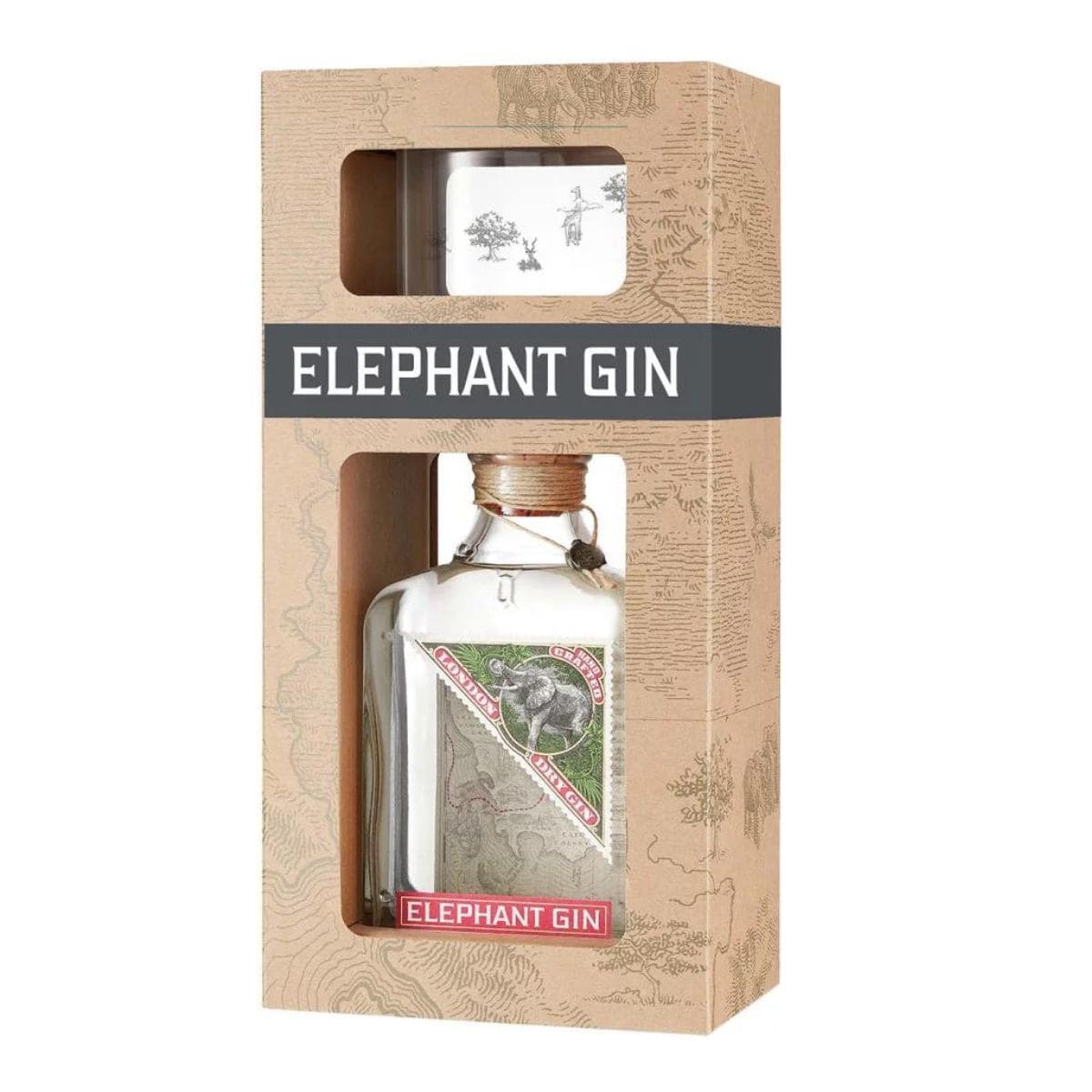 Elephant mit in – Gin Tumbler Geschenkbox Glas